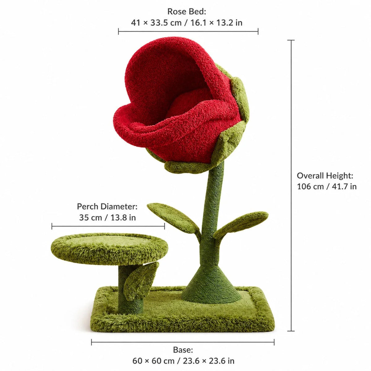 Cat Tree Flower-Shaped Plush Nest & Sisal Scratching Posts