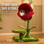 Cat Tree Flower-Shaped Plush Nest & Sisal Scratching Posts