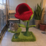 Cat Tree Flower-Shaped Plush Nest & Sisal Scratching Posts