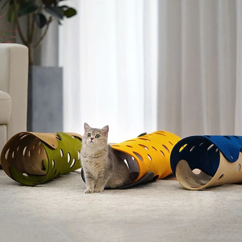 Cat Tunnel Bed Soft Padded Felt Perforated