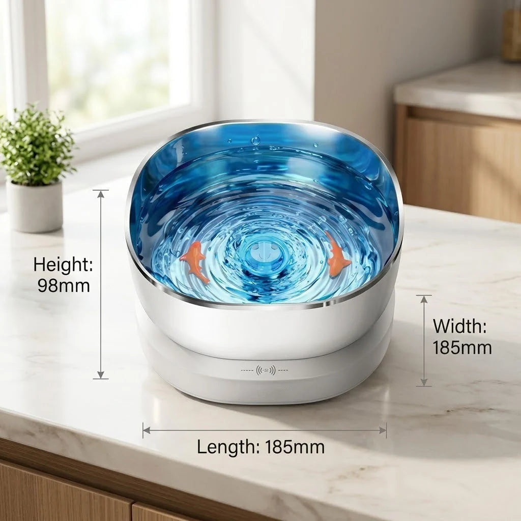 Cat Water Fountain Ripple Motion Quiet Operation