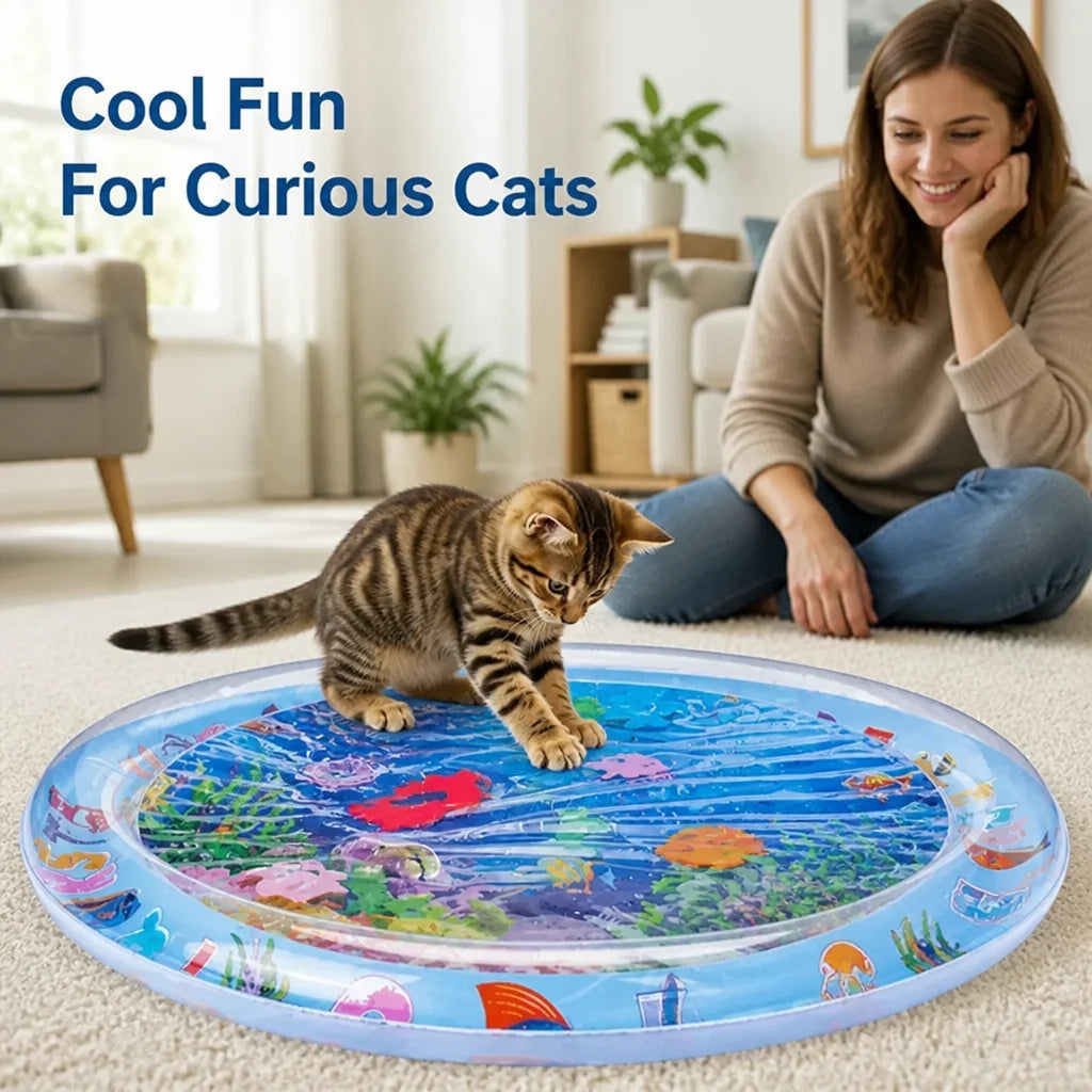 Cat Water Play Mat BPA-Free Silicone Cooling Surface