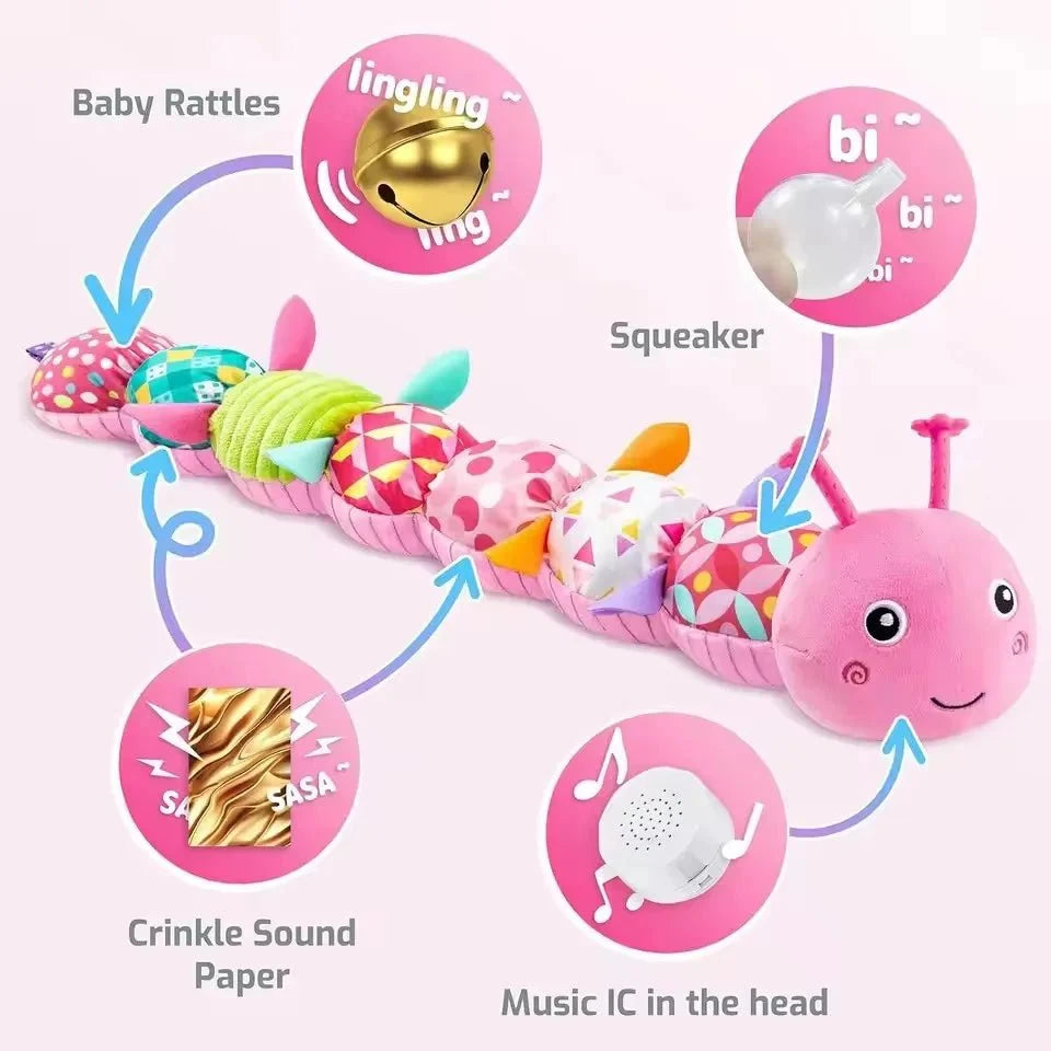 Caterpillar Plush Toy Musical Textured Sensory