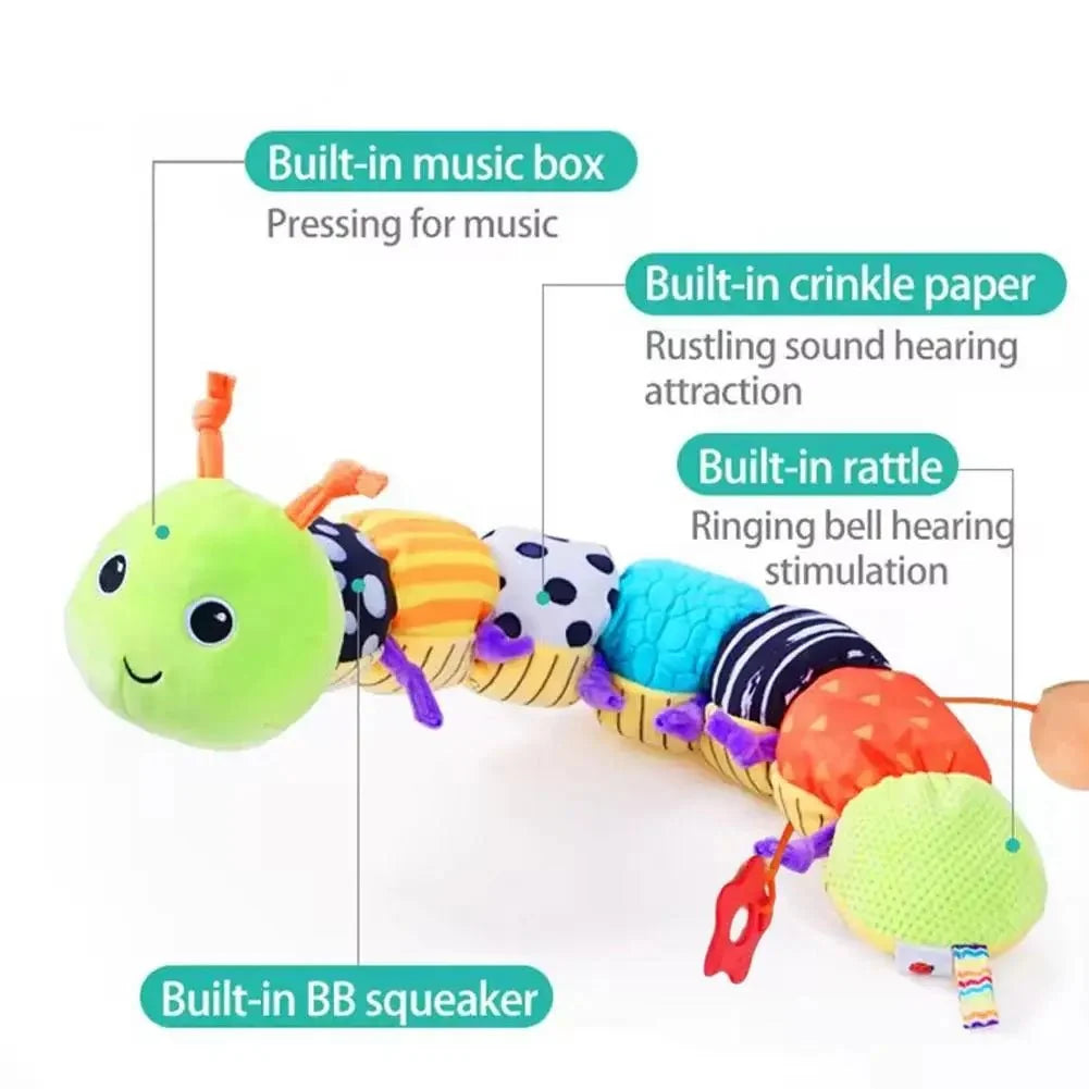 Caterpillar Plush Toy Musical Textured Sensory