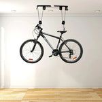 Ceiling Bike Hoist Pulley Lift Coated Hooks & Strap
