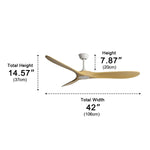 Ceiling Fan Quiet Energy-Efficient DC Motor Reversible Airflow
