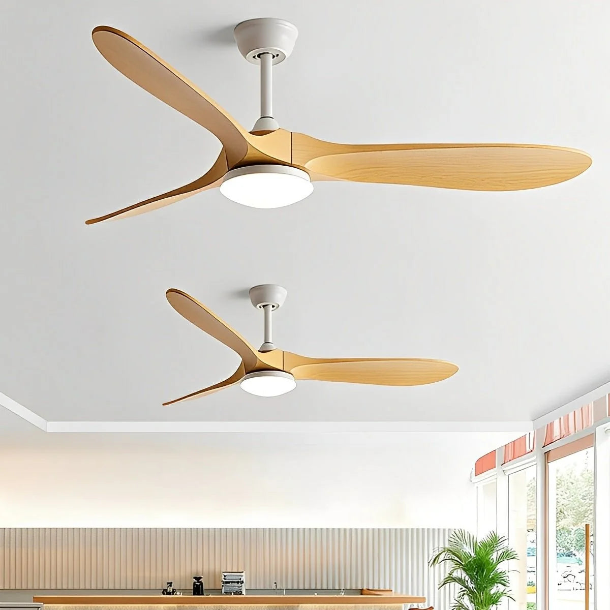 Ceiling Fan With LED Light Quiet Reversible Airflow