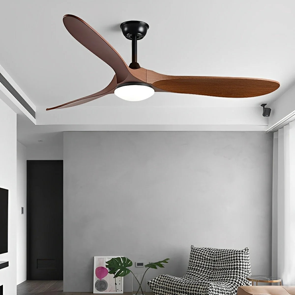 Ceiling Fan With LED Light Quiet Reversible Airflow