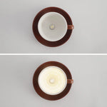Ceiling Light Ceramic Coffee Mug Design Built-In LED Lighting