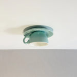 Ceiling Light Ceramic Coffee Mug Design Built-In LED Lighting