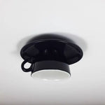 Ceiling Light Ceramic Coffee Mug Design Built-In LED Lighting