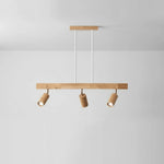 Ceiling Light Solid Wood Adjustable Head E27 LED Compatible