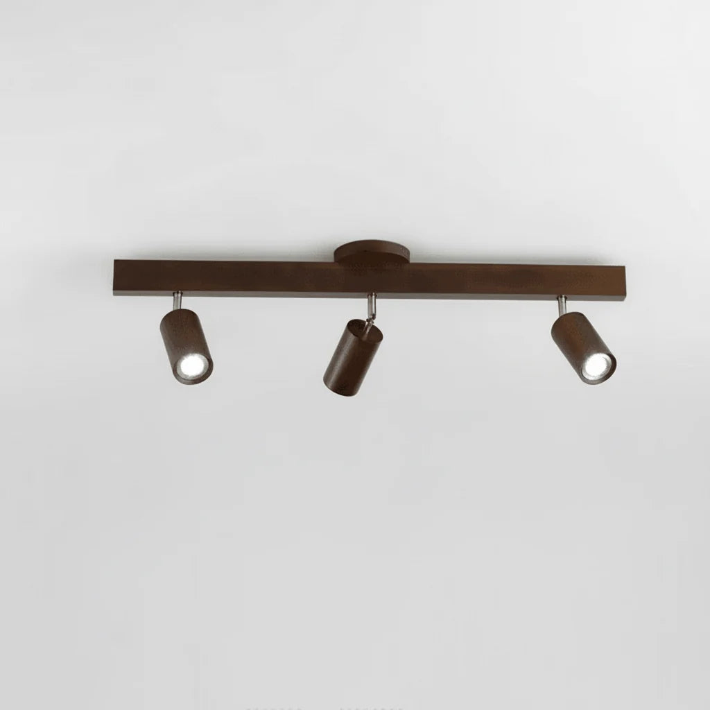 Ceiling Light Solid Wood Adjustable Head E27 LED Compatible