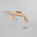 Ceiling Light Solid Wood Adjustable Head E27 LED Compatible