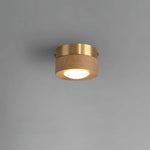 Ceiling Light Walnut Wood Energy-Efficient LED
