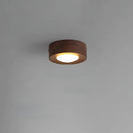 Ceiling Light Walnut Wood Energy-Efficient LED