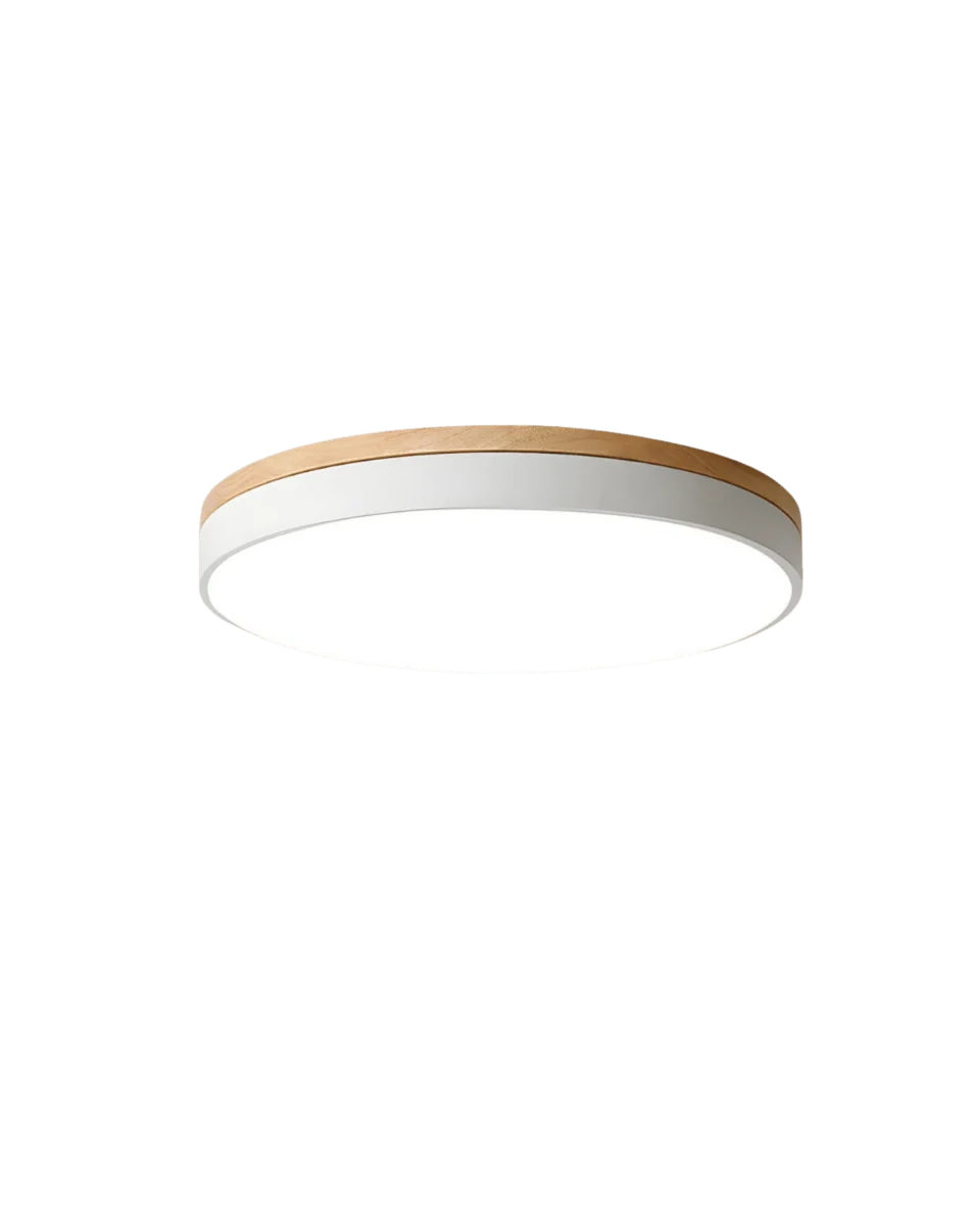 Ceiling Light Wood And Metal 4000K LED Minimalist Design