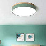 Ceiling Light Wood And Metal 4000K LED Minimalist Design