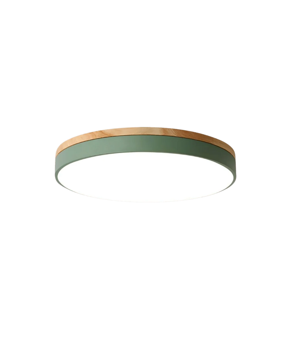 Ceiling Light Wood And Metal 4000K LED Minimalist Design