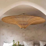 Ceiling Light Woven Natural Fiber Design