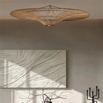 Ceiling Light Woven Natural Fiber Design