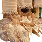 Ceiling Light Woven Natural Fiber Design