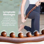 Cellulite Massage Roller Natural Wood Deep Stimulation