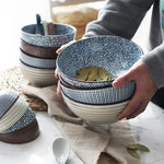 Ceramic Bowl Crackle Glaze 33.8 Fl Oz Capacity