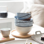 Ceramic Bowl Crackle Glaze 33.8 Fl Oz Capacity