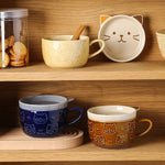 Ceramic Cat Mug With Lid 10.2–13.5 Fl Oz