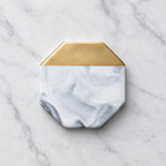 Ceramic Coaster Marble Stripe Design