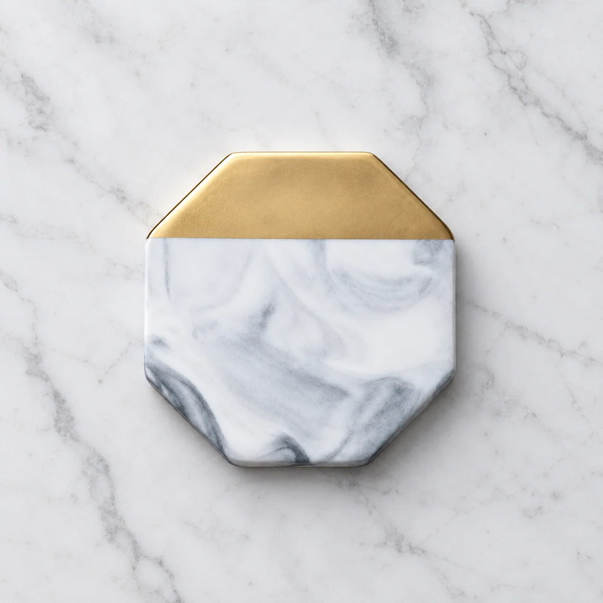 Ceramic Coaster Marble Stripe Design