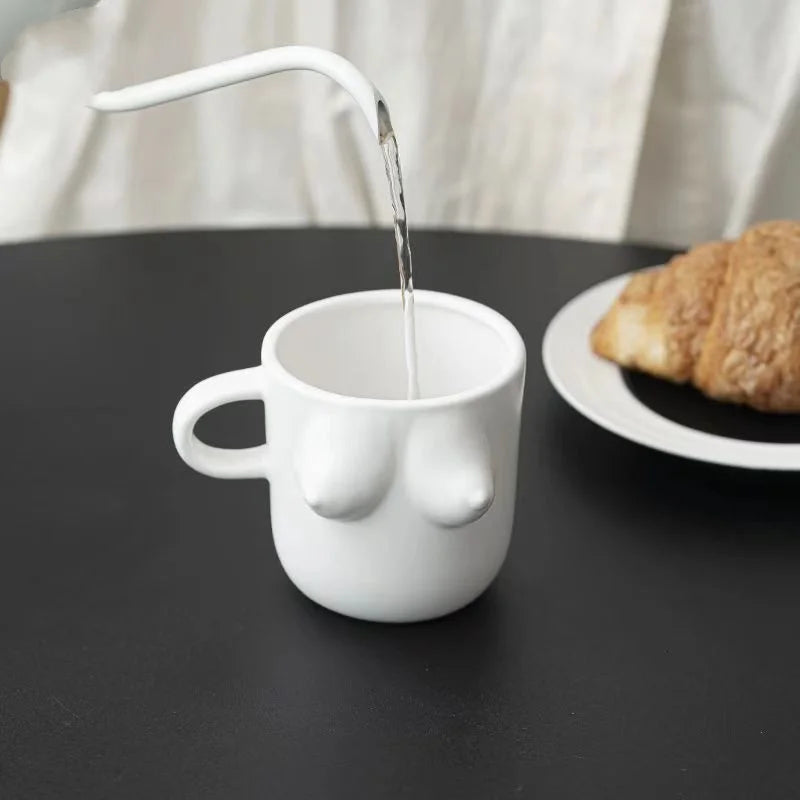 Ceramic Mug 3D Sculpted Design 300 mL Capacity