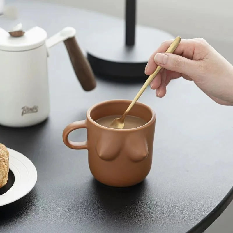 Ceramic Mug 3D Sculpted Design 300 mL Capacity