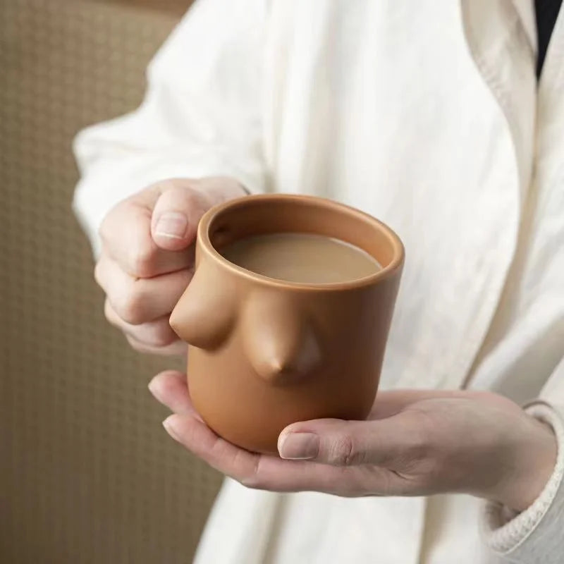 Ceramic Mug 3D Sculpted Design 300 mL Capacity