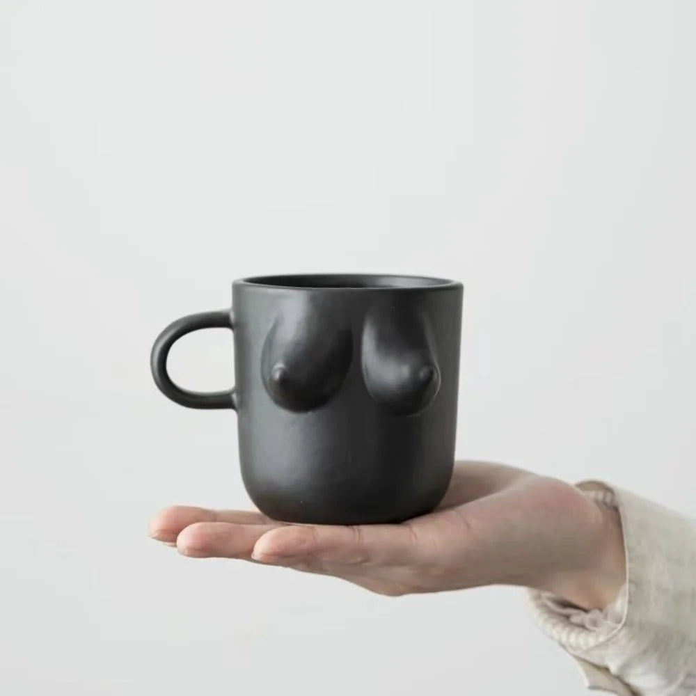 Ceramic Mug 3D Sculpted Design 300 mL Capacity