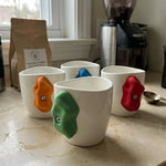 Ceramic Mug Handmade Textured Climbing Hold Grip