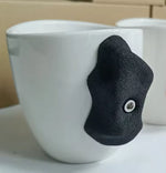 Ceramic Mug Handmade Textured Climbing Hold Grip