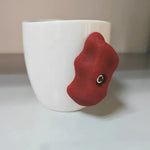 Ceramic Mug Handmade Textured Climbing Hold Grip