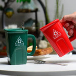 Ceramic Mug Recycling Bin Design Spoon & Shovel Included