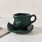 Ceramic Mug Sculpted Face Design Dishwasher Safe