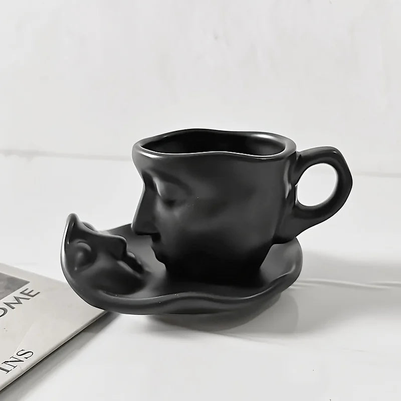 Ceramic Mug Sculpted Face Design Dishwasher Safe