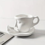 Ceramic Mug Sculpted Face Design Dishwasher Safe