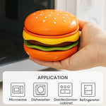 Ceramic Plate Set Hamburger Stack Design Set of 6