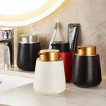 Ceramic Soap Dispenser Matte Finish One-Handed Pump Large Capacity