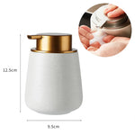 Ceramic Soap Dispenser Matte Finish One-Handed Pump Large Capacity
