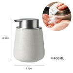 Ceramic Soap Dispenser Matte Finish One-Handed Pump Large Capacity