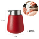 Ceramic Soap Dispenser Matte Finish One-Handed Pump Large Capacity
