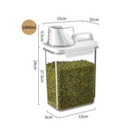 Cereal & Grain Storage Container Clear Stackable Flip-Top Lid