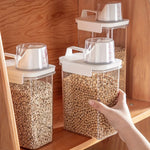 Cereal & Grain Storage Container Clear Stackable Flip-Top Lid